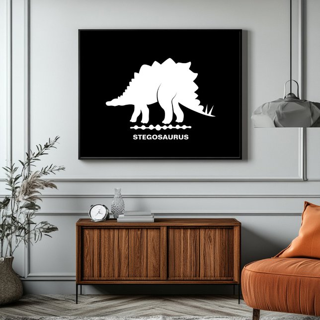 Stegosaurus Dinosaur-Silhouette Poster (Von Creator hochgeladen)