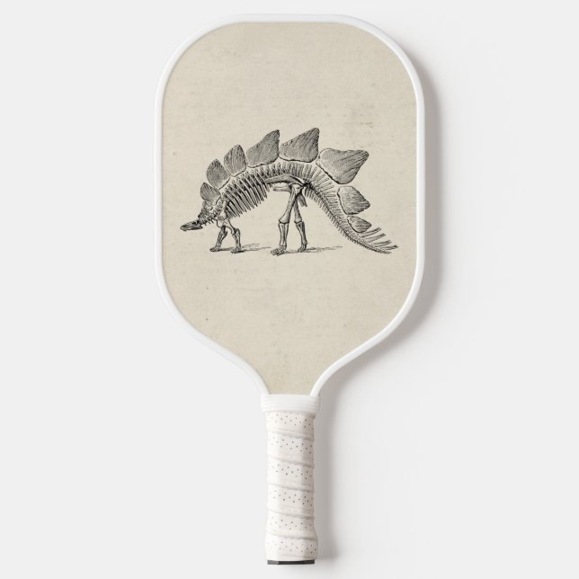 Stegosaurus Dinosaur Skeleton Fossil Pickleball Schläger (Vorderseite)