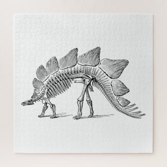Stegosaurus Dinosaur Skeleton Fossil Puzzle (Vertikal)