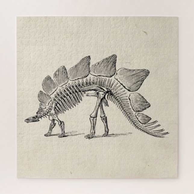 Stegosaurus Dinosaur Skeleton Fossil Puzzle (Vertikal)