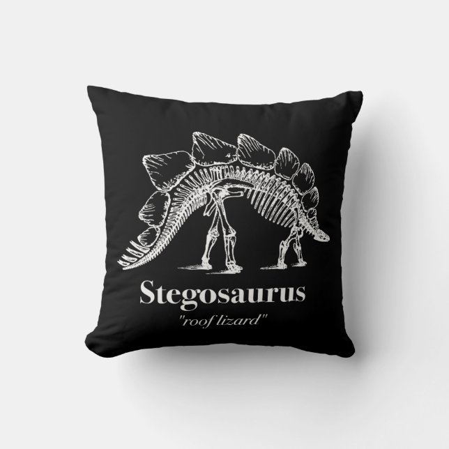 Stegosaurus Dinosaur Skelettknochen Cool Kissen (Vorderseite)
