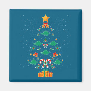 Stegosaurus Dinosaur Weihnachtsbaum Xmas Langarm Magnet