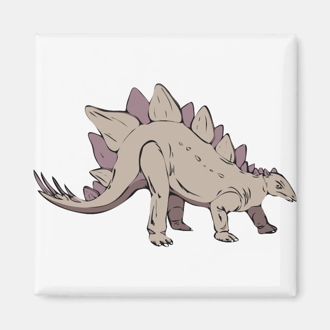 Stegosaurus dinosaurier antiker magnet (Vorne)
