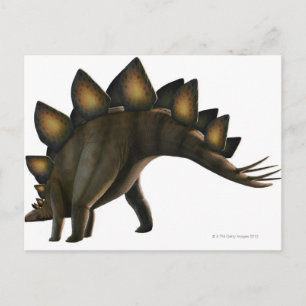 Stegosaurus-Dinosaurier, Computergrafik. Postkarte