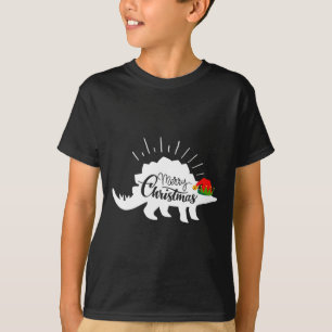 Stegosaurus Frohe Weihnachten Lustiger Dinosaurier T-Shirt