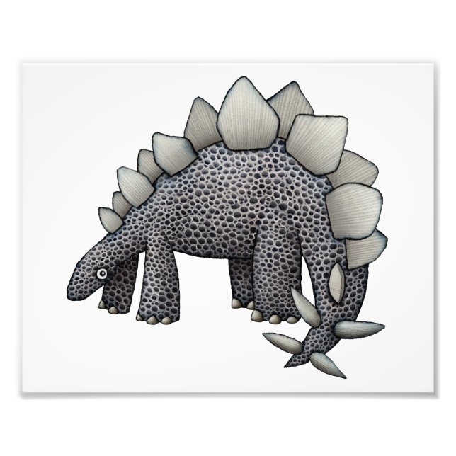 Stegosaurus-Illustration Fotodruck (Vorne)