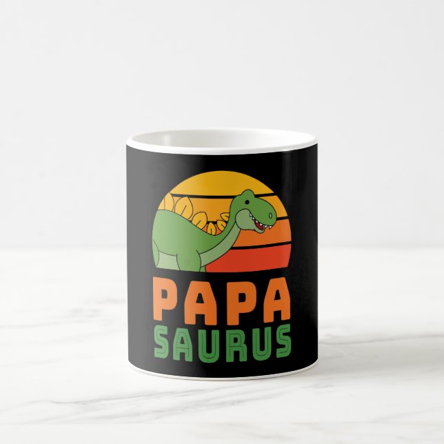Stegosaurus Papasaurus Dinosaurier Vatertag Kaffeetasse (Mittel)