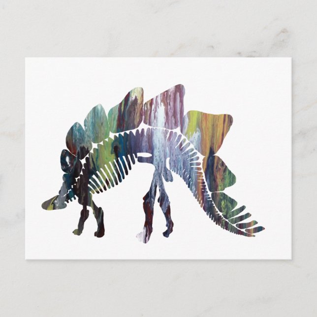 Stegosaurus Postkarte (Vorderseite)