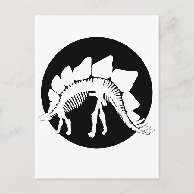 Stegosaurus-Skelett Postkarte (Vorderseite)