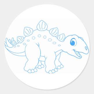 Stegosaurus-Sticker Runder Aufkleber
