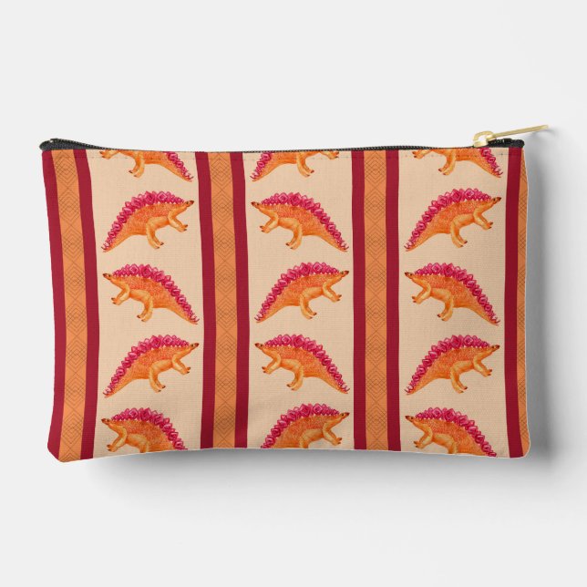 Stegosaurus Stripe Zipper Pouch Zubehörtasche (Rückseite)