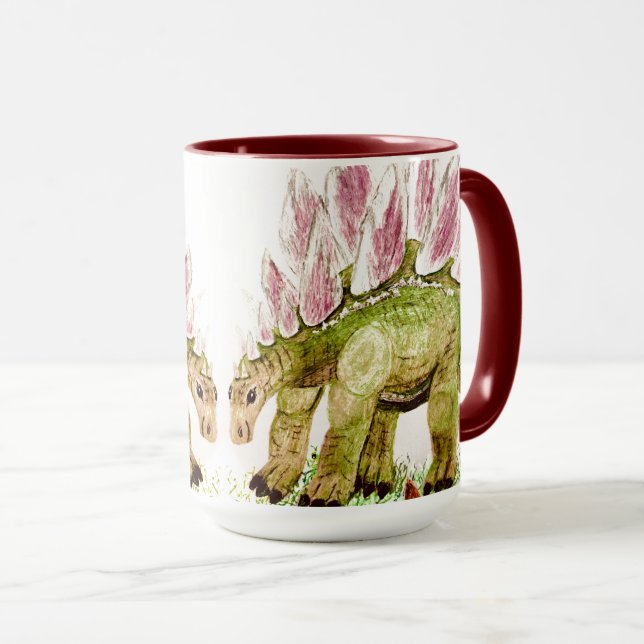 Stegosaurus und Friend Tasse (VorderseiteRechts)