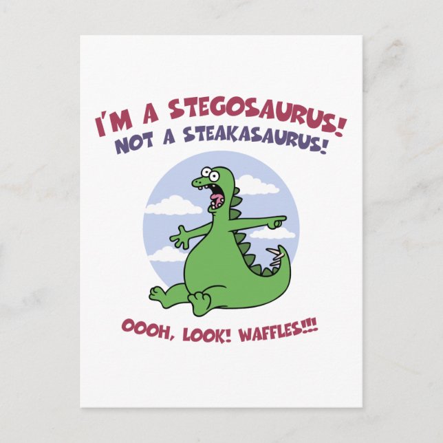 Stegosaurus - Waffeln Postkarte (Vorderseite)