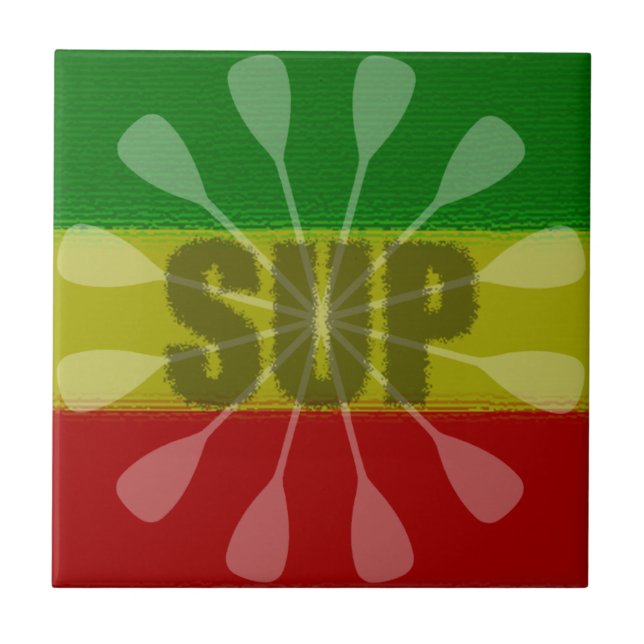 Steh auf Paddel, Paddelwirbel Fliese (Vorderseite)