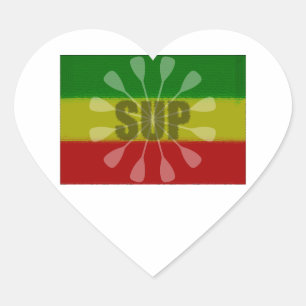 Steh auf Paddel, Paddelwirbel Herz-Aufkleber