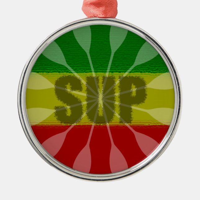 Steh auf Paddel, Paddelwirbel Ornament Aus Metall (Vorne)