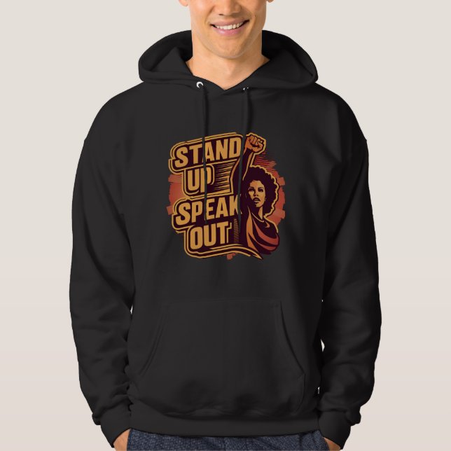 Steh auf, sprich aus hoodie (Vorderseite)