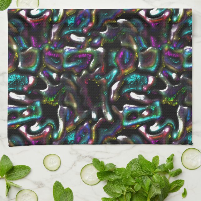 Steh aus farbigen und verdrillten metallischen For Geschirrtuch (Gefaltet)