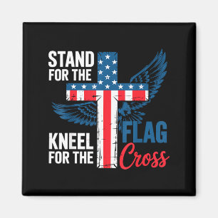 Steh für die Flagge, knie für das Kreuz Patriotisc Magnet