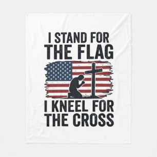 Steh für die Flagge Knie für das Kreuz-Shirt-Desig Fleecedecke