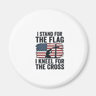 Steh für die Flagge Knie für das Kreuz Shirt Desig Magnet