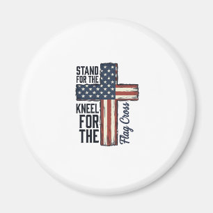 Steh für die Flagge Knie für das Kreuz-Shirt-Desig Magnet