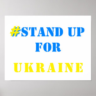 # Steh für die Ukraine ein - Freiheit - Ukrainisch Poster