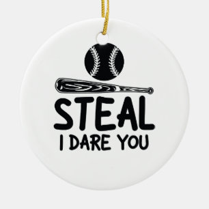 Steh ich wage dich - Funny Baseball SoftballLover Keramik Ornament