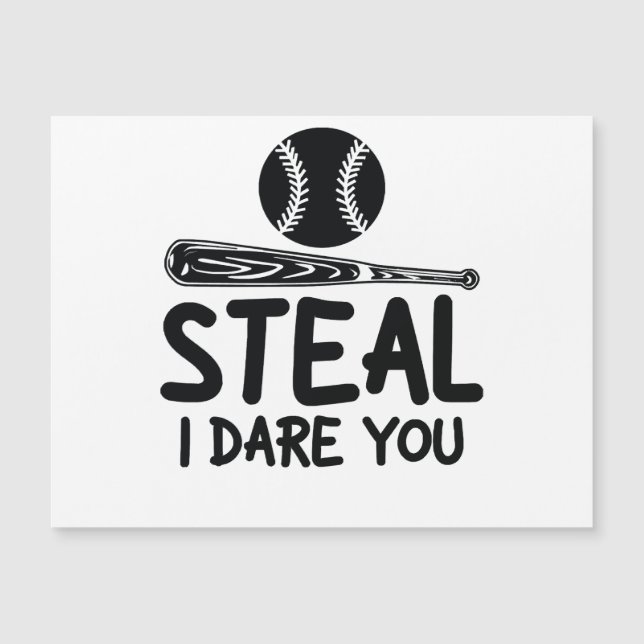Steh ich wage dich - Funny Baseball SoftballLover Magnetkarte (Vorderseite)