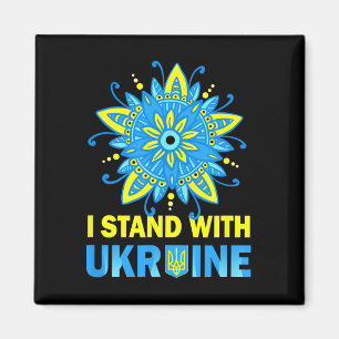 Steh mit der Ukraine-Flagge Anti-Putin Nein zum Kr Magnet