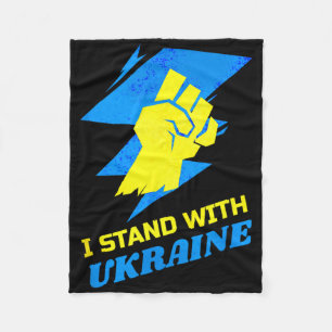 Steh mit der Ukraine-Flagge Anti-Putin Sag Nein zu Fleecedecke