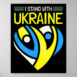 Steh mit der Ukraine-Flagge Anti-Putin Sag Nein zu Poster