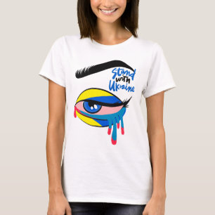 Steh mit der Ukraine Stolz Ukraine-Flagge Ukraine T-Shirt