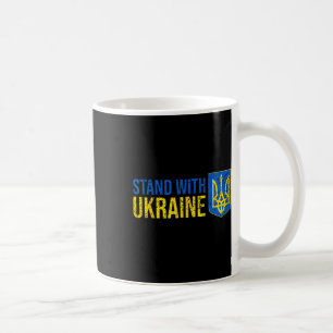 Steh mit der Ukraine Ukrainische Flagge Wappen Ukr Kaffeetasse