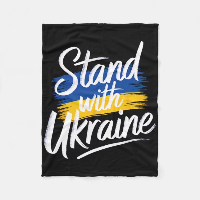 Steh mit der Ukraine Unterstützung Solidarität Fri Fleecedecke (Vorderseite)