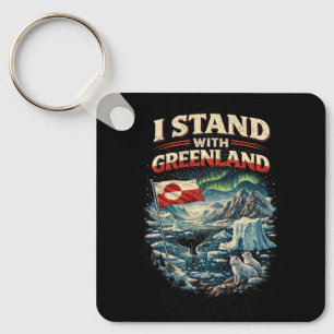 Steh mit Grönland Schlüsselanhänger