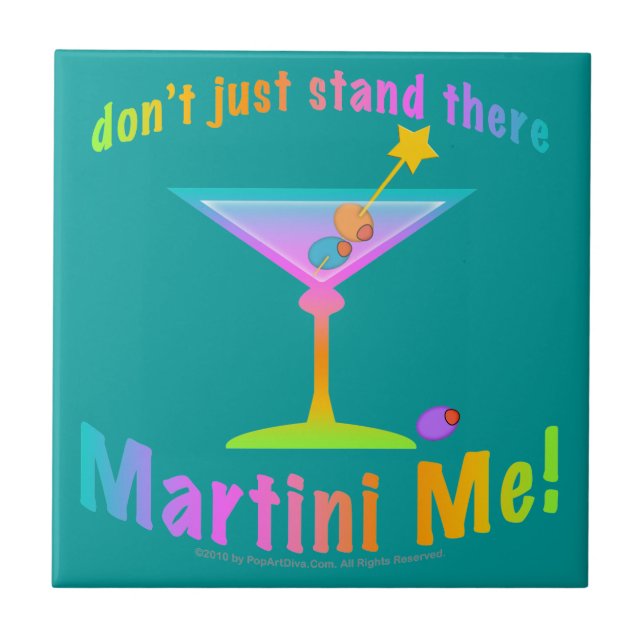 Steh nicht einfach nur da - MARTINI ME Untersetzer (Vorderseite)