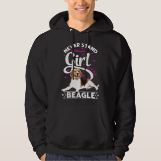 Steh niemals zwischen einem Mädchen und ihrem Beag Hoodie