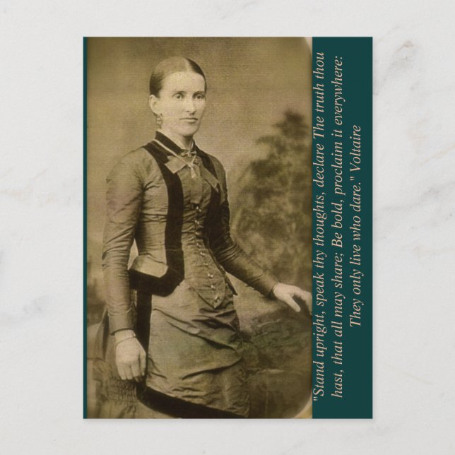 Stehe aufrecht, sprich deine Gedanken, verkünde di Postkarte (Vorderseite)