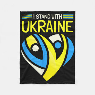 Stehe mit der ukrainischen Flag-Anti-Putins-Erklär Fleecedecke