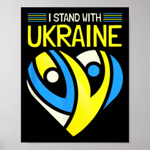 Stehe mit der ukrainischen Flag-Anti-Putins-Erklär Poster