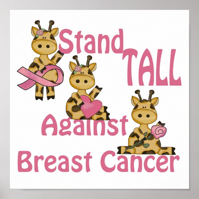 stehen hoch gegen Brustkrebs Poster (Vorne)
