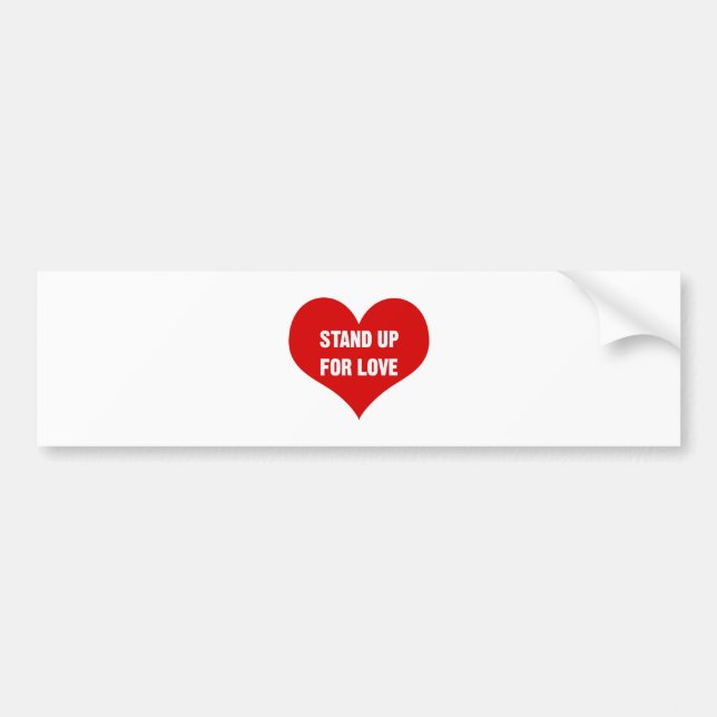 Stehen Sie auf für Liebe Autoaufkleber (Vorne)