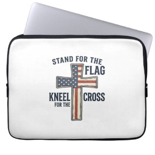 Stehen Sie für das Flagge Patriotisches Kreuz Desi Laptopschutzhülle