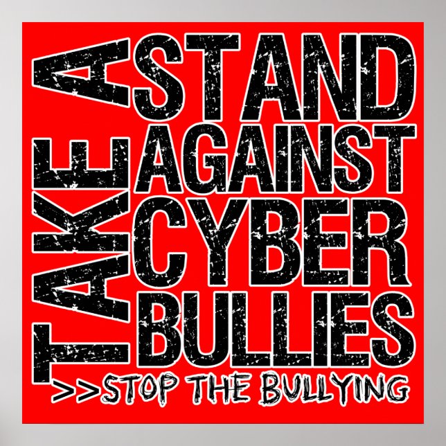 Stehen Sie gegen Cyber Bullies Poster (Vorne)