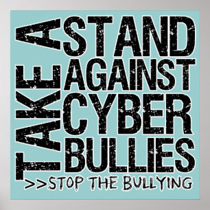 Stehen Sie gegen Cyber Bullies Poster