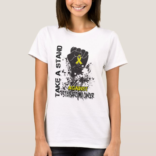 Stehen Sie gegen Osteosarkom T-Shirt (Vorderseite)