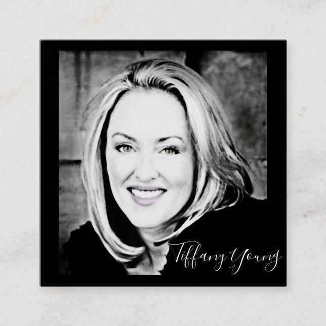 STEHEN SIE HERAUS!  Fertigen Sie Ihre Quadratische Visitenkarte (Vorderseite)