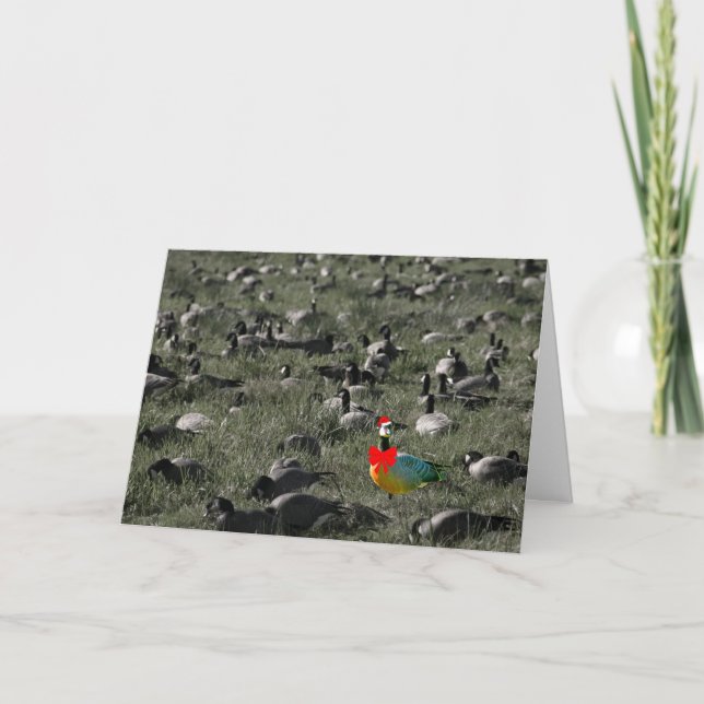 Stehen Sie heraus Gansfeiertagskarte Feiertagskarte (Vorderseite)