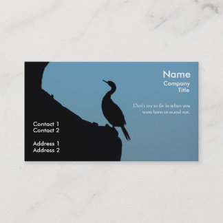 Stehen Sie heraus Kormoran-Visitenkarte Visitenkarte